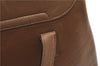 Authentic Salvatore Ferragamo Vara Shoulder Bag Purse Leather Brown SF J8956