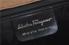 Authentic Salvatore Ferragamo Vara Shoulder Bag Purse Leather Brown SF J8956