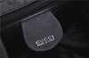 Authentic GUCCI Bamboo Hand Shoulder Bag Suede Leather Black 0011638 Junk J8965