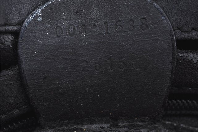 Authentic GUCCI Bamboo Hand Shoulder Bag Suede Leather Black 0011638 Junk J8965