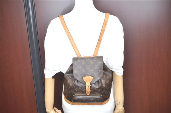 Authentic Louis Vuitton Monogram Montsouris MM Backpack M51136 LV J8966