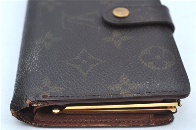 Auth Louis Vuitton Monogram Porte Monnaie Billets Viennois M61663 Wallet J8968