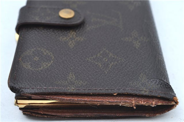 Auth Louis Vuitton Monogram Porte Monnaie Billets Viennois M61663 Wallet J8968