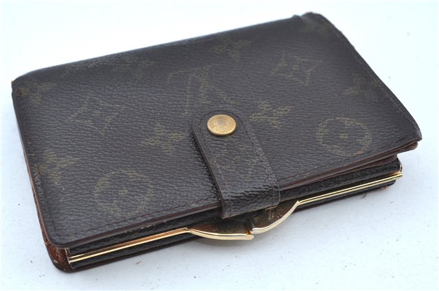 Auth Louis Vuitton Monogram Porte Monnaie Billets Viennois M61663 Wallet J8968