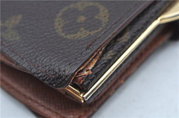 Auth Louis Vuitton Monogram Porte Monnaie Billets Viennois M61663 Wallet J8968