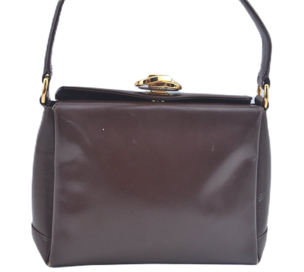 Authentic GUCCI Shoulder Hand Bag Purse Leather Brown J8969