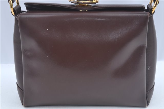 Authentic GUCCI Shoulder Hand Bag Purse Leather Brown J8969