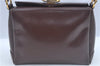 Authentic GUCCI Shoulder Hand Bag Purse Leather Brown J8969
