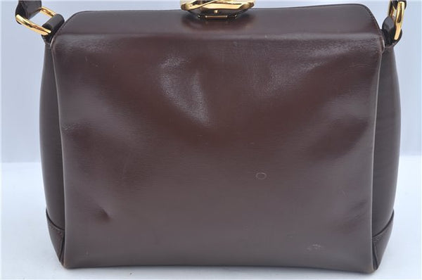 Authentic GUCCI Shoulder Hand Bag Purse Leather Brown J8969