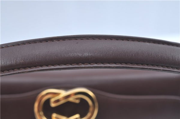 Authentic GUCCI Shoulder Hand Bag Purse Leather Brown J8969