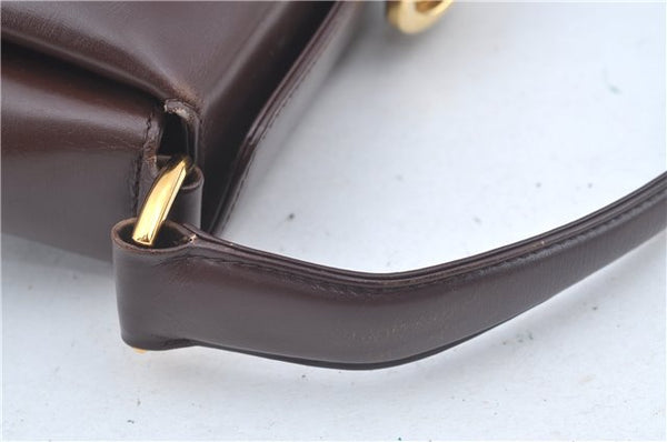 Authentic GUCCI Shoulder Hand Bag Purse Leather Brown J8969