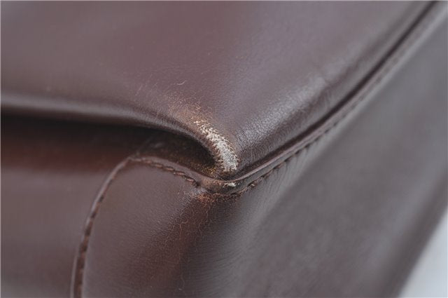 Authentic GUCCI Shoulder Hand Bag Purse Leather Brown J8969