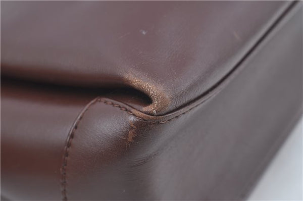 Authentic GUCCI Shoulder Hand Bag Purse Leather Brown J8969