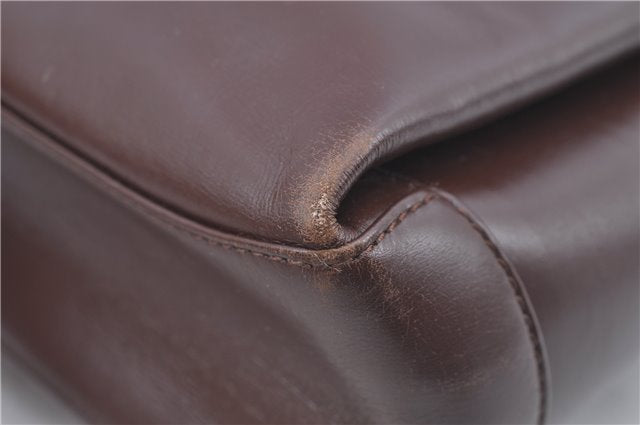 Authentic GUCCI Shoulder Hand Bag Purse Leather Brown J8969