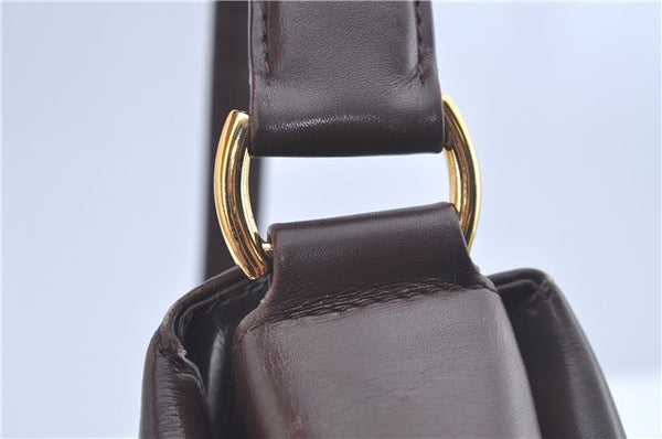 Authentic GUCCI Shoulder Hand Bag Purse Leather Brown J8969