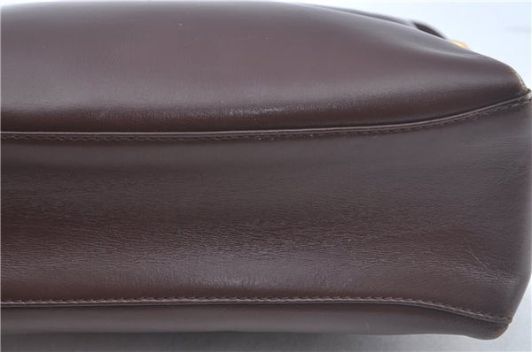 Authentic GUCCI Shoulder Hand Bag Purse Leather Brown J8969