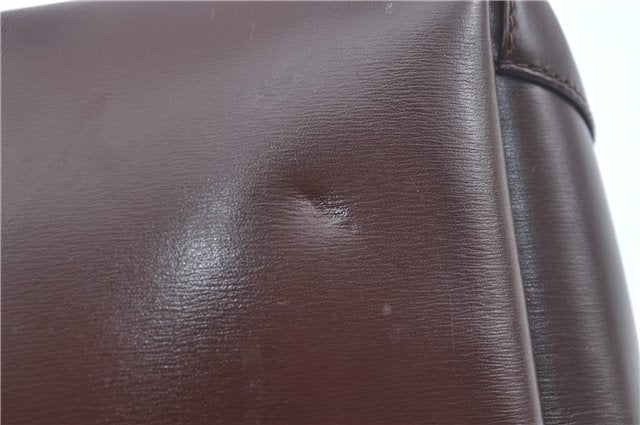 Authentic GUCCI Shoulder Hand Bag Purse Leather Brown J8969