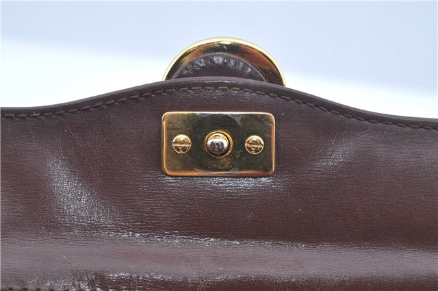 Authentic GUCCI Shoulder Hand Bag Purse Leather Brown J8969