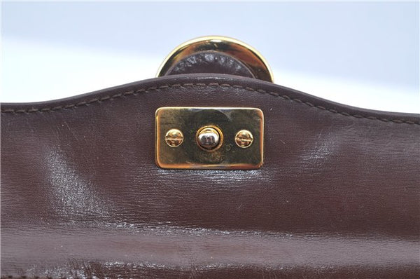 Authentic GUCCI Shoulder Hand Bag Purse Leather Brown J8969