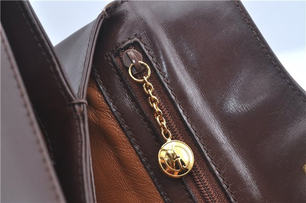 Authentic GUCCI Shoulder Hand Bag Purse Leather Brown J8969