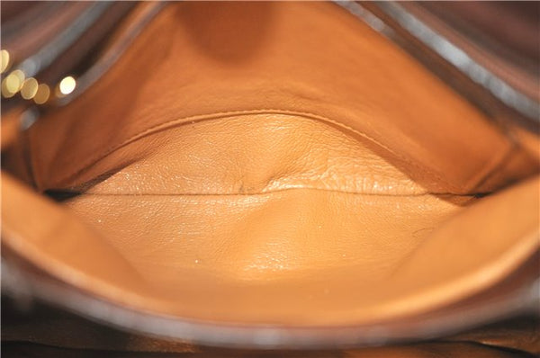 Authentic GUCCI Shoulder Hand Bag Purse Leather Brown J8969