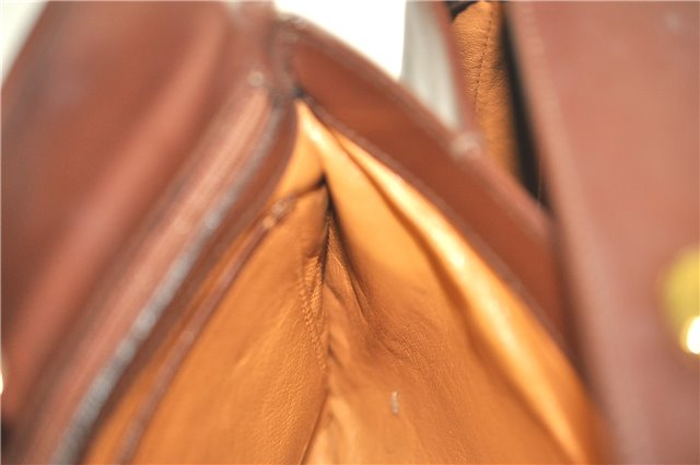 Authentic GUCCI Shoulder Hand Bag Purse Leather Brown J8969