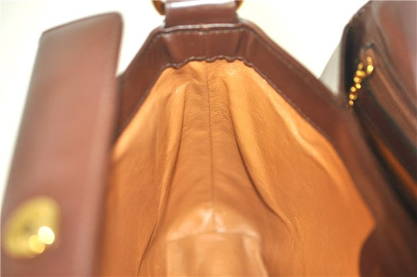 Authentic GUCCI Shoulder Hand Bag Purse Leather Brown J8969