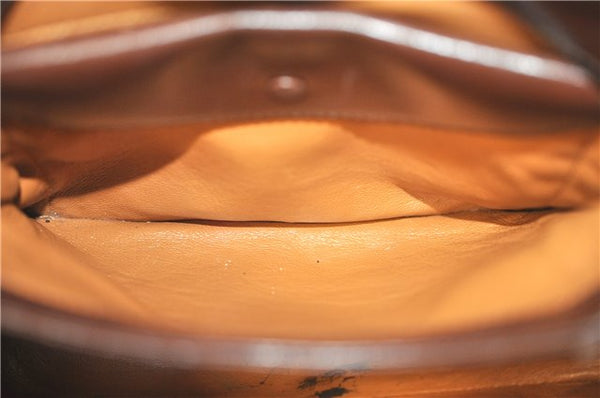 Authentic GUCCI Shoulder Hand Bag Purse Leather Brown J8969