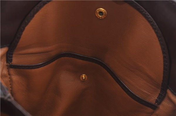 Authentic GUCCI Shoulder Hand Bag Purse Leather Brown J8969