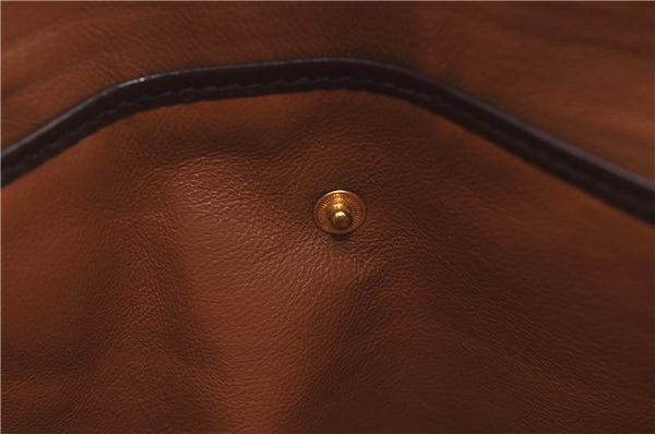 Authentic GUCCI Shoulder Hand Bag Purse Leather Brown J8969