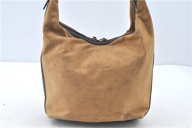 Authentic GUCCI Web Sherry Line Shoulder Bag Canvas Leather 0014288 Beige J8971