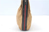 Authentic GUCCI Web Sherry Line Shoulder Bag Canvas Leather 0014288 Beige J8971