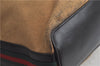 Authentic GUCCI Web Sherry Line Shoulder Bag Canvas Leather 0014288 Beige J8971