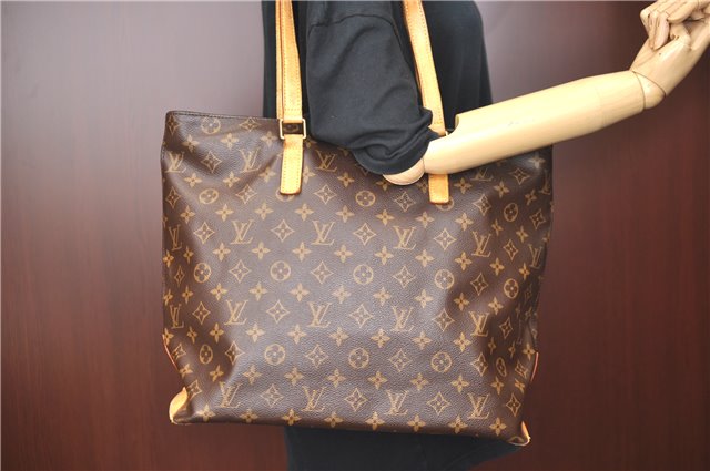 Authentic Louis Vuitton Monogram Cabas Mezzo Shoulder Tote Bag M51151 LV J8972