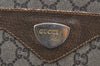 Auth GUCCI GG Plus Web Sherry Line Shoulder Tote Bag PVC Leather Brown J9032