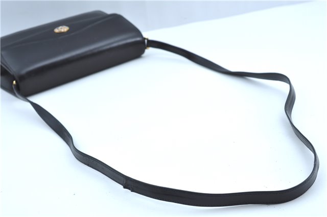 Authentic GUCCI Shoulder Cross Body Bag Purse Leather Black J9045