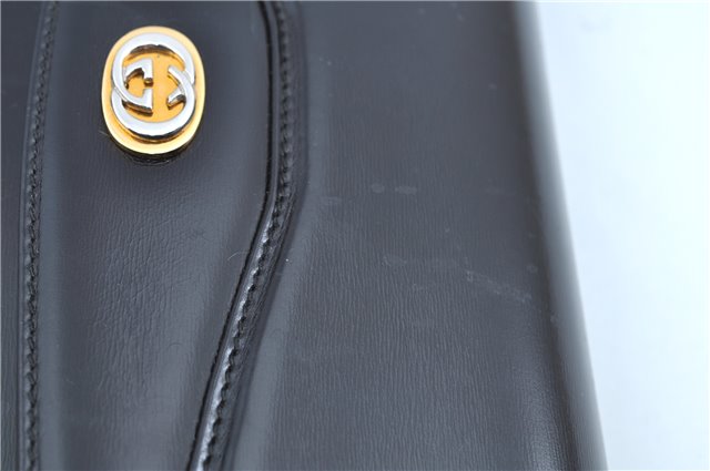 Authentic GUCCI Shoulder Cross Body Bag Purse Leather Black J9045