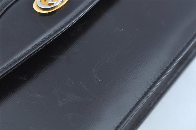 Authentic GUCCI Shoulder Cross Body Bag Purse Leather Black J9045