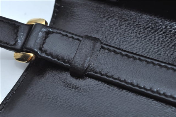 Authentic GUCCI Shoulder Cross Body Bag Purse Leather Black J9045