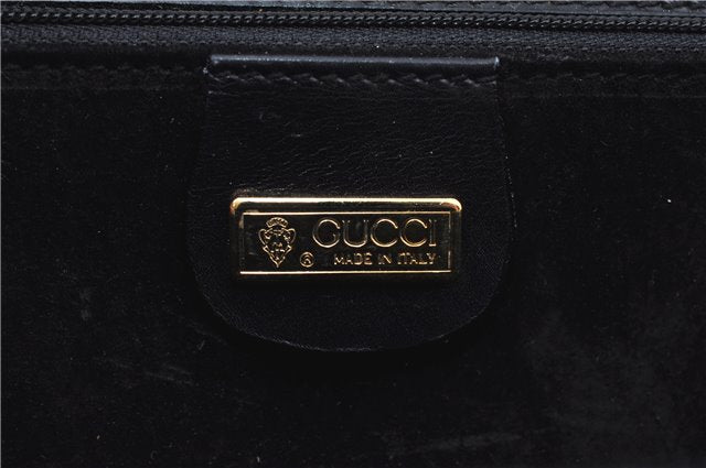 Authentic GUCCI Shoulder Cross Body Bag Purse Leather Black J9045