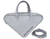 Authentic BALENCIAGA Triangle Duffle 2Way Hand Bag Leather 531048 Silver J9046