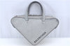 Authentic BALENCIAGA Triangle Duffle 2Way Hand Bag Leather 531048 Silver J9046