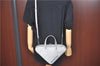 Authentic BALENCIAGA Triangle Duffle 2Way Hand Bag Leather 531048 Silver J9046