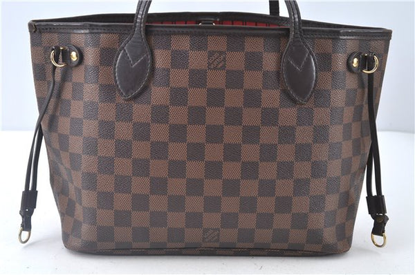 Authentic Louis Vuitton Damier Neverfull PM Shoulder Tote Bag N51109 LV J9056