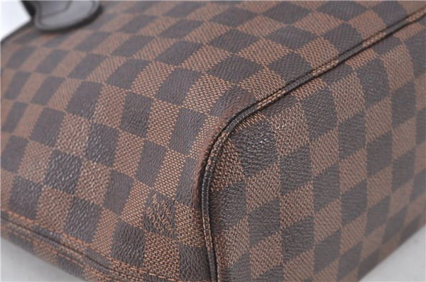 Authentic Louis Vuitton Damier Neverfull PM Shoulder Tote Bag N51109 LV J9056