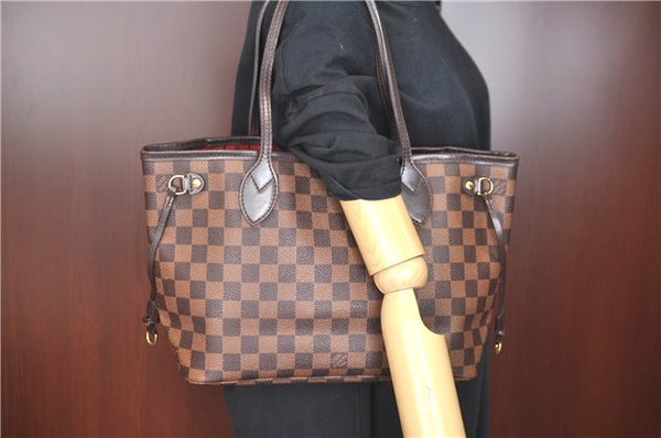 Authentic Louis Vuitton Damier Neverfull PM Shoulder Tote Bag N51109 LV J9056