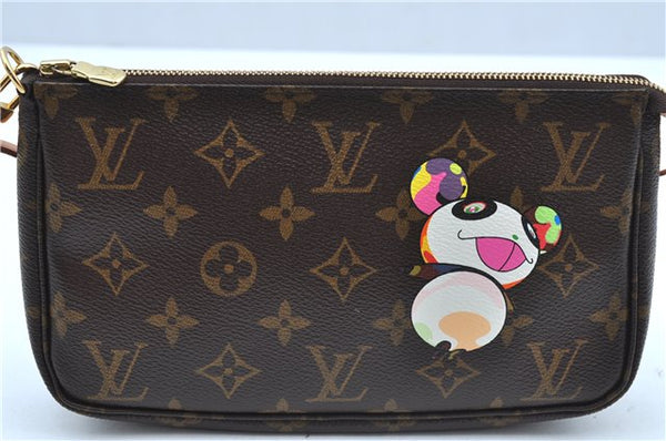 Auth Louis Vuitton Monogram Panda Pochette Accessoires Pouch M51981 LV J9061