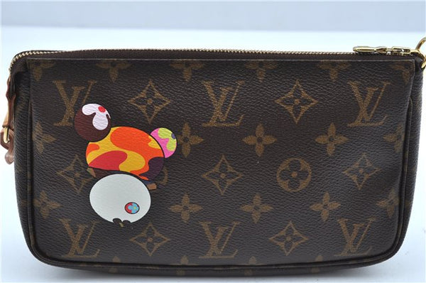 Auth Louis Vuitton Monogram Panda Pochette Accessoires Pouch M51981 LV J9061