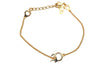 Authentic Christian Dior Chain Bracelet Gold Tone CD J9080