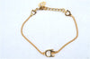 Authentic Christian Dior Chain Bracelet Gold Tone CD J9080